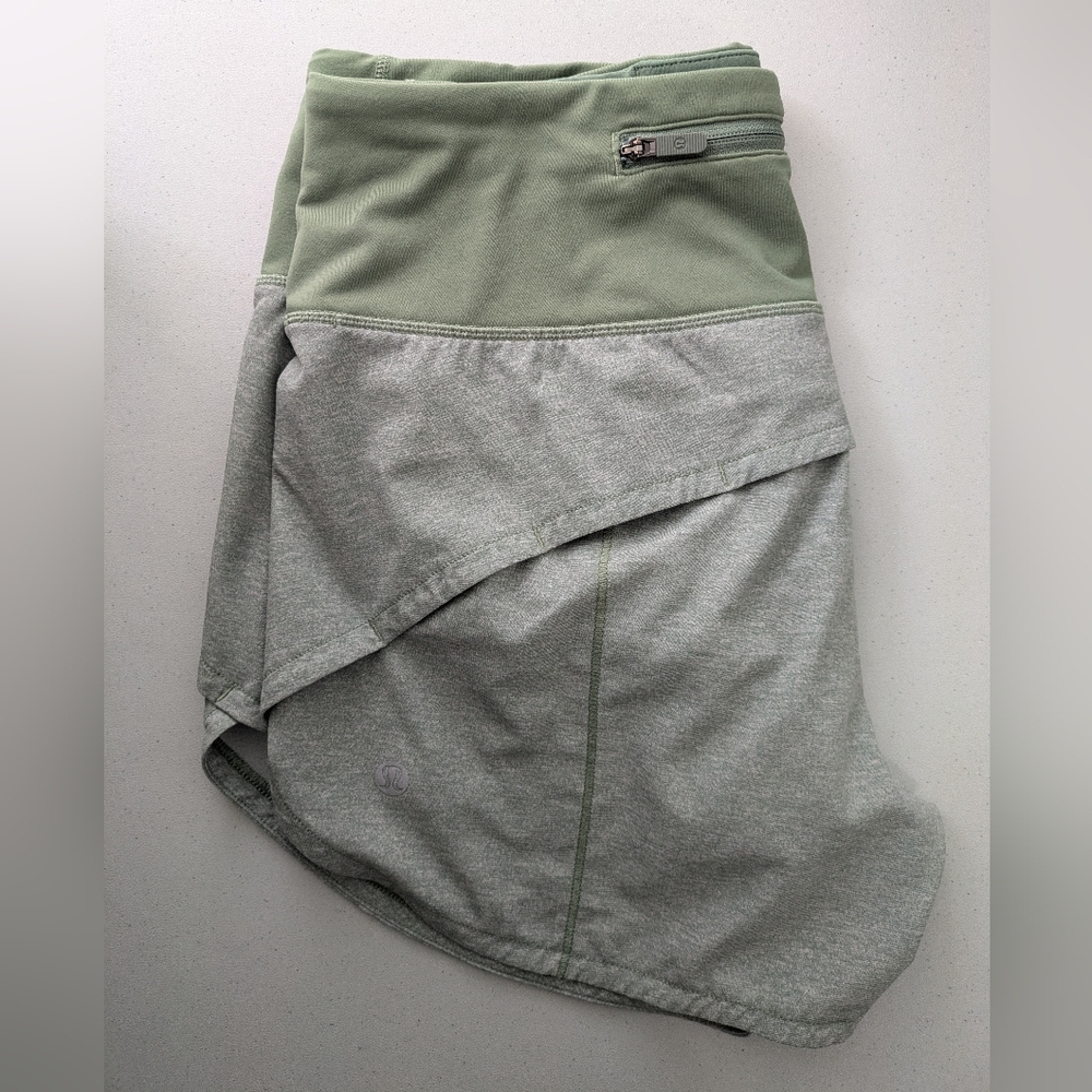 Lululemon Athletica Green and Gray Athletic Shorts